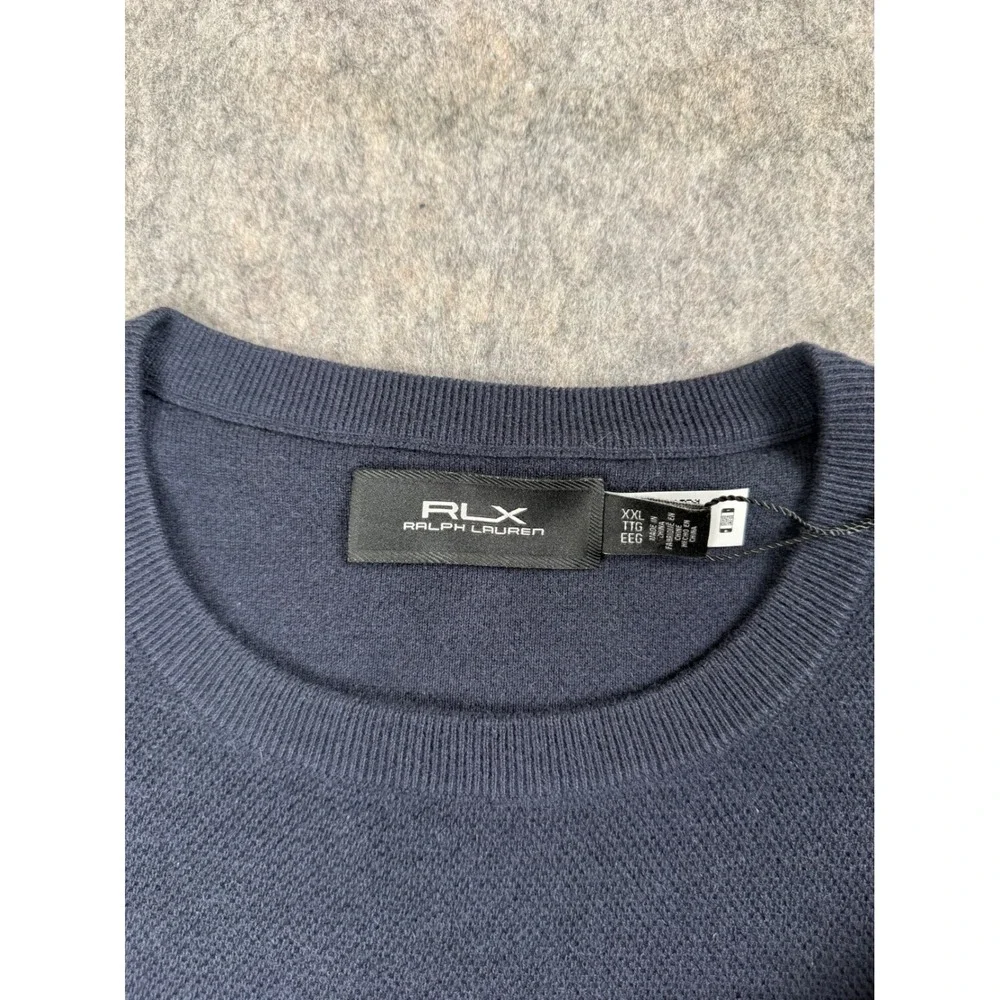 RLX Ralph Lauren Sweater Mens XXL Navy  100% Cashmere Crewneck Luxury Classic